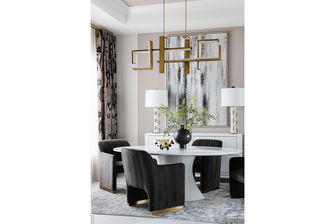 Sterling III Model in The Lake Club / Sarasota, FL / Dining by Pizzazz Interiors