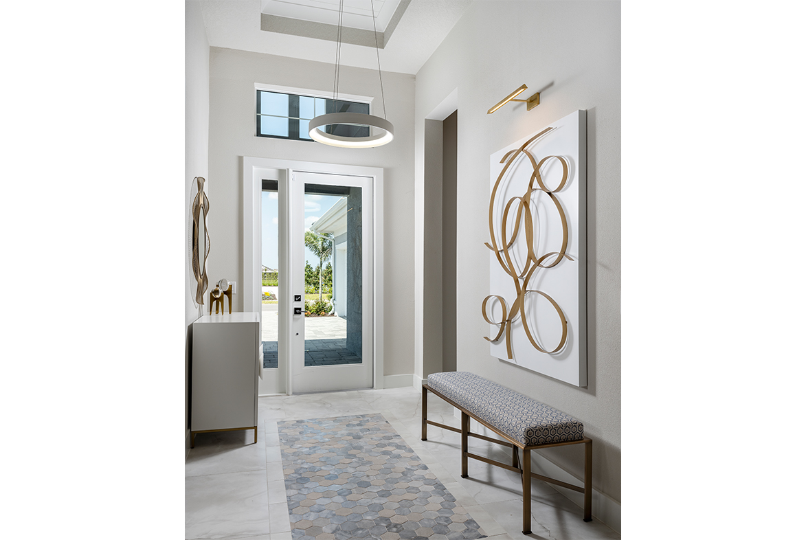 Cambria III Model in Wild Blue / Sarasota, FL / Entry by Pizzazz Interiors
